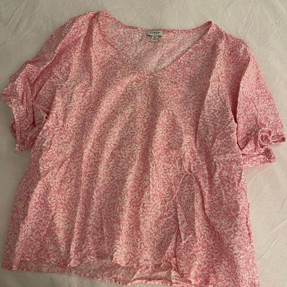 J. Crew Pink Floral Blouse - Picture 3 of 4